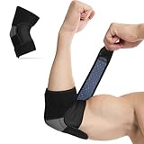 kichicho Ellenbogenbandage,Armbandage Ellenbogen,Verstellbare Ellenbogenbandage mit Klettverschluss für Männer und Frauen zur Linderung von Sehnenentzündungen und Schmerzen im Golferellenbogen(1)