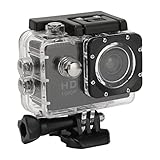 Pilipane Sportkamera 1080P 12MP Full HD, Action Kamera, 2,0 Zoll HD-Farbbildschirm 140 Grad Weitwinkelobjektiv Unterwassersportkamera