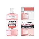 LISTERINE Professional Zahnfleischschutz+, antibakterielle Mundspülung, bietet in nur 1 Woche effektiven Zahnfleischschutz im Vergleich zu Zähneputzen allein, milde Mundspülung ohne Alkohol, 500 ml
