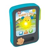 Fisher-Price Laugh & Learn Hündchen Geschichtenleser Baby Lerntablett mit Musik und Lichtern, Spielzeug für Jungen und Mädchen ab 6 Monaten, mehrsprachige Version, JFJ88