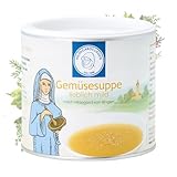 Gemüsebrühe lieblich mild | Hildegard Gemüsesuppe | 12 Hildegard-typische Gewürze | 100% natürlich | nach Hildegard von Bingen | 116 Teller | 350g