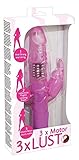 You2Toys Vibrator 3x Motor, 3x Lust - softer Vibrator mit Klitoris- und Anusreizer, Massagestab mit 3 Stimulatoren für Frauen, rosa