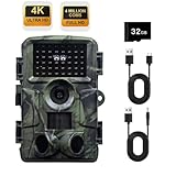 LMHOME Wildkamera, 60 MP 4K Video Wildkamera mit 2.0' LCD-Bildschirm, Wildkamera mit Bewegungsmelder Nachtsicht bis 120°, 100° Erfassungswinkel, IP66
