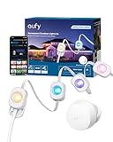 eufy Festinstallierte Outdoor‑Lichterkette S4 – 30m mit 72 LEDs, radaraktivierte Beleuchtung, IP67 wasserdicht, KI‑Stimmungslicht, kompatibel mit eufy Kameras, Smart‑RGBWW für Alltag & Feiertage