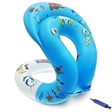 Aicerous Schwimmhilfe, Aufblasbare Schwimmtrainingsweste, Aufblasbarer Weste Schwimmring, Aufblasbares Wasserspielzeug, mit verstellbarem Sicherheitsgurt (S)