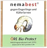 nemabest® HB Nematoden für 20m² (10 Mio.) gegen Engerlinge und Käferlarven vom Gartenlaubkäfer, Junikäfer, Maikäfer und Rüsselkäfer