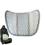 Anloximt Rückenlehnenstütze aus Netzstoff, Lordosenstütze aus Netzstoff,Atmungsaktive Ice Silk Ergonomischer Stuhl mit Lendenwirbelstütze - Bequeme Lordosenstütze für den Rücken, Sitzkissen mit
