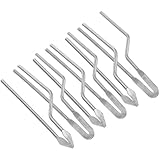 Alipis 6 Stück Brennkolbenspitzen aus Eisen Gleichmäßige Wärmeverteilung Ersatzspitzen für Pyrographie und Holzbrennen Kompatibel mit Holz und Lederschneidegerät