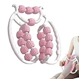 Cellulite Massagegerät, 20 Räder Cellulite Roller, Massageroller Beine Arm, Anti Cellulite Massagegerät Beine, Massage Roller für Dünnes Abnehmen, Fördert die Durchblutung, Beinmassagegerät (Rosa)