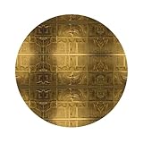 Set mit 4 hochwertigen Untersetzern aus Leder mit ägyptischen Hieroglyphen in verschiedenen Formen, hitze- und fleckenbeständig, für die Küche