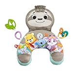 Fisher-Price Faultierspielkissen | Babyspielzeug 0-6 Monate | Baby-Spielkissen für die Bauchlage | Baby Geschenk | Bauchlagekissen mit beruhigender Vibration, Beißring & Musik | Baby-Kissen, GRR01