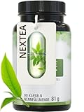 NEXTEA Die verbesserte Formel 2025 hochdosiert, Grüntee Extrakt Kapseln, 2.259 mg Grüner Tee Extrakt pro Tagesdosis – mit 339 mg EGCG und 1.130 mg Polyphenole, 90 Kapseln