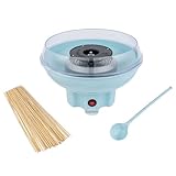 Petra Zuckerwattemaschine für Zuhause - Elektrische Retro-Zuckerwatte-Party-Gadget fur Kindergeburtstag, Enthält 50 x Zuckerwatte Stäbchen & Messlöffel, 400W, BPA-frei, tragbar, Blau