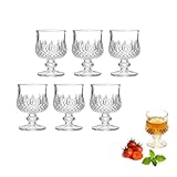 RYHMHA Schnapsgläser, 50 ml, Party- und Heimgastronomie, Weingläser für Brandy-Gläser, Cocktailgläser, Whiskygläser, Tequila-Gläser und Sherrygläser, 6er-Set (Diamanten), RY-231209-S