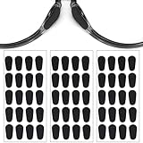 30 Paar Silikon Nasenpad, 1.0mm Nasenpads brille selbstklebend Rutschfeste Selbstklebende Nasenpads, Antirutsch Klebend Pad Selbstklebende Dünne Rutschfeste Nasenpads Brille für Brillen(Schwarz)