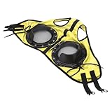 Jectse Leichte und Atmungsaktive Pferderennbrille, Sicherheits-Augenabdeckung, Gelb, Geeignet für das Training