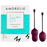 AMORELIE Liaison – 2er-Set Liebeskugeln 56g & 72g | Beckenbodentrainer für Frauen (Berry)