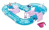 AquaPlay Meerjungfrau Wasserbahn - Outdoor-Wasserspiel mit Bahn, Boot und 2 Spiel-Figuren in Meerjungfrauen-Optik, Wasserspielzeug für Kinder ab 3 Jahre, 108 x 90 x 18 cm