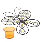 Cabilock 1 Stück Wandkerzenhalter Eleganter Wandständer für Stabkerzen Kreative Wohnraumdekoration Langlebiges Eisenmaterial Vielseitig Einsetzbar Wohnzimmer Garten Hotel