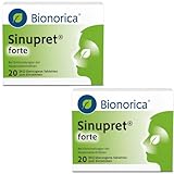 Sinupret forte - Pflanzlicher Schleimlöser bei Entzündungen der Nasennebenhöhlen - Doppelpack zum Sparpreis (2x20 Tabletten)