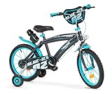 Kinderfahrrad Blue Ice 16 Zoll mit Stützrädern Trinkflasche 5-7 Jahre