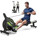 Wenoker Rudergerät mit Magnet-Fitnesstrainer, Rudergerät für Zuhause 16 Stufen Widerstand, Indoor-Gerät für das Home-Gym, Cardio-Trainingsgerät, 160 kg Kapazität mit LCD-Monitor