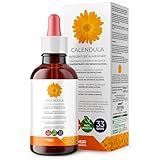 Calendula Ringelblumen tropfen 100 ml | Wechseljahre | Hitzewallungen Wechseljahre| Halsschmerzen | Glycerinmazerat | Nahrungsergänzungsmittel J.Armor Pharma