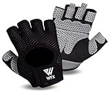WESTWOOD FOX Fitness Handschuhe Atmungsaktive Trainingshandschuhe für Damen und Herren Gewichtheberhandschuhe Bodybuilding Gym Übung rutschfestes Crossfit Krafttraining (Black Short Strap, M)