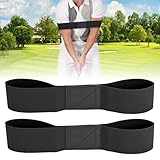 Edgnb Golfschwung-Trainer-Hilfe, Schwung-Korrektur-Armband, Golfschwung-Trainingshilfe, Schwarz, 2 Stück