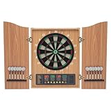 Dartscheibe Elektronisch mit 243 Spielen &12 Dartpfeile, Elektronische Dartscheibe mit Sprachansage & LED-Display, Sicherer Softdart für Kinder, für Zuhause/Bar/Party (bis 16 Spielern)