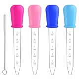 3 Stück Dropper Pipette Liquid Dropper,Pipette 5ml,Messpipette Futterpipette Laborpipetten Dropper Pipetten mit Silikonkopf Experimenteller Tropfer für Labor/Pflanzenkultur/Dessertzubereitung