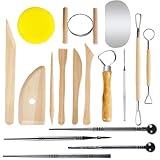 töpferwerkzeug set,ton werkzeug set,17-Stücke modellierwerkzeug ton,töpfer werkzeug,töpfern zubehör,polymer clay tools,pottery tools