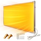 Infrarotheizung 530W, 2 IN 1 Standgerät & Wandmontage Infrarot Heizstrahler Heizpaneel, Leise Elektroheizung Infrarot,Infrarot Heizung mit Thermostat für Haushalt