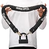 CHIMONA Kettenschloss Fahrradschloss, Kettenschloss für Motorrad & E-Bike, Motorradschloss 120CM * 12MM kette mit Bügelschloss, Fahrradschloss Hohe Sicherheit