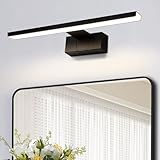 Homefire LED Spiegelleuchte Bad 30CM - 6W Spiegellampe Badezimmer Schwarz Badleuchte Wand Wasserdicht IP44 Wandlampe Modern Neutral 4000K Wandleuchte für Keller Küche Badschrank