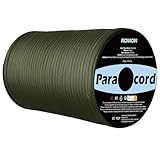 Romon Paracord 4mm, 100M Paracord Schnüre Seil 9 Kern-Strängen Paracord Bänder, Schnur Reissfest Seil Sonnensegel, Nylon Paracord Survival Paracord Reepschnur für Outdoor Survival Camping, Armeegrün
