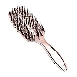 Haarbürste Ohne Ziepen Wildschweinborsten Bürste Extensions Haarbürsten Entwirrbürste Detangler Bürste Anti Ziep Frizz Frauen Roségold Für Langes Dickes Locken Haare