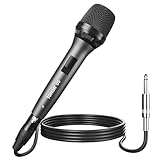 TONOR Dynamisches Mikrofon, Gesangsmikrofon zum Singen, tragbares Karaoke Maschine Anlage, Nieren-Studiomikrofon mit 16,4 Fuß XLR, Mikro Micro mic für Fernseher/Studio/Mixer und Outdoor-Aktivitäten