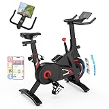 Bluearth Self-Powered Hometrainer Fahrrad, leise Magnetischem Widerstand, verstellbarer Widerstand & Smart-App mit Immersivem Erlebnis,max. 150KG,Indoor Spinning Bike für Cardio-Training zu Hause