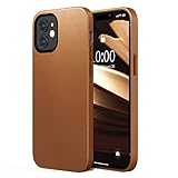 SURPHY PU Leder Hülle kompatibel mit iPhone 12 iPhone 12 Pro 6.1 Zoll PU Leder Schutzhülle für iPhone 12/iPhone 12 Pro Slim (mit Mikrofaser Futter Braun