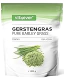 vit4ever Gerstengras 1000 g Pulver aus jungen Blättern - Premium Qualität aus den Niederlanden - Reich an Vitaminen und Mineralien - 100 Prozent Barley Grass - Vegan - Naturrein - Superfood