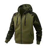 Generisch Sweatjacke Kapuzenpullover Herren Kapuzenjacke Farbblock Herren Hoodie Reißverschluss Warmer Rundhals Sweatjacke Kordelzug Winter Pullover Taschen Baumwolle Bequemer Fit üBergangsjacke