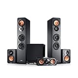 Teufel Ultima 40 Surround Power Edition 5.1-Set - Heimkino Lautsprecher 5.1 Soundanlage mit riesigem Subwoofer (optional kabellos ansteuerbar), Bassreflex, 3-Wege-System - Schwarz