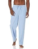 Amazon Essentials Herren Gewebte Pyjamahose, Gerade Geschnitten, Hellblau Streifen, M