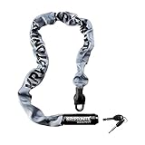 Kryptonite Keeper 785 Integriertes Kettenschloss - 85 cm, Sicherheitsgrad 5/10, Anti-Diebstahl Fahrradschloss, mit 7 mm Stahlkette und 2 Schlüsseln - Grau