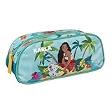 Schlampermappe Disney Vaiana - Personalisiert mit Name - Federmappe Schüleretui Schulanfang Kinder - türkis