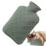 Han Wärmflasche, 1,2 l, herausnehmbar, auslaufsicher, Wärmespeicherung, 4-6 Stunden, mit Hülle für Camping, Reisen, Schule, Winter, Nacken, Schulter, Hand, Rücken, Kinder