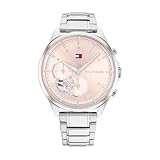 Tommy Hilfiger Multi Zifferblatt Quarz Uhr für Damen mit Silbernes Edelstahlarmband - 1782414