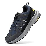 FitVille Wanderschuhe Herren Extra Breit Leicht atmungsaktive Trekkingschuhe Weite Outdoor Schuhe rutschfeste Bergschuhe Dämpfung Herren Sneaker mit Fußgewölbestütze Marineblau 47 EU X-Weit