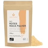 BIO Maca Pulver Rot aus Peru (250g), Gemahlene Rote Maca Wurzel aus biologischem Anbau, 100% Natürlich und rein, Vegan